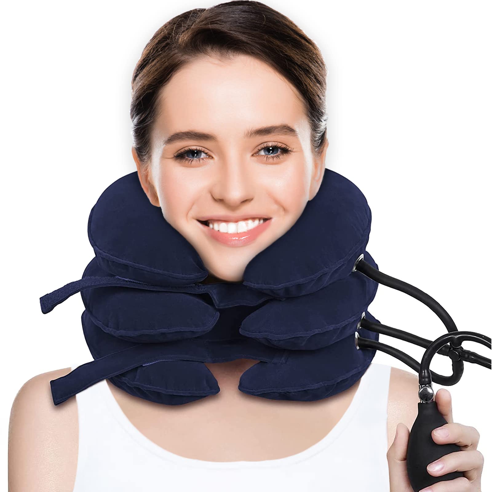 Cervical Neck Traction Device for Neck Pain Relief, Adjustable Inflatable for Neck Decompression