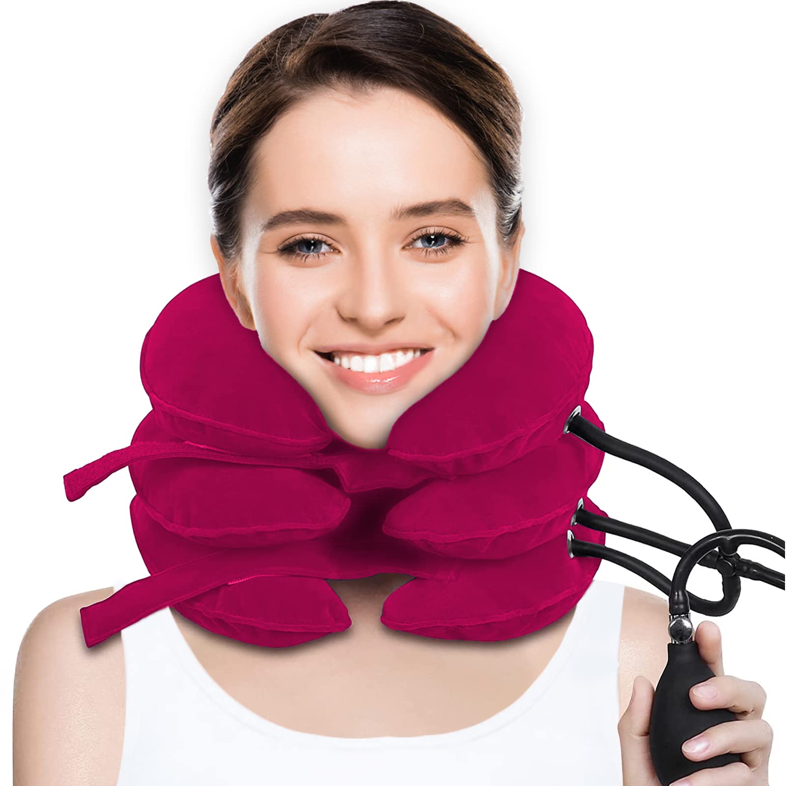 Cervical Neck Traction Device for Neck Pain Relief, Adjustable Inflatable for Neck Decompression